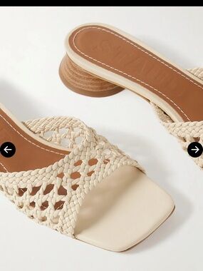STAUD Simone Braided Leather Sandals